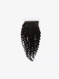 Brooklyn Hair 11A True Swiss HD 4x4 Lace Closure Bohemian Jerry Curl 14" / Natural Black / Free