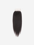 Brooklyn Hair 11A True Swiss HD 4x4 Lace Closure Kinky Straight 14" / Natural Black / Free
