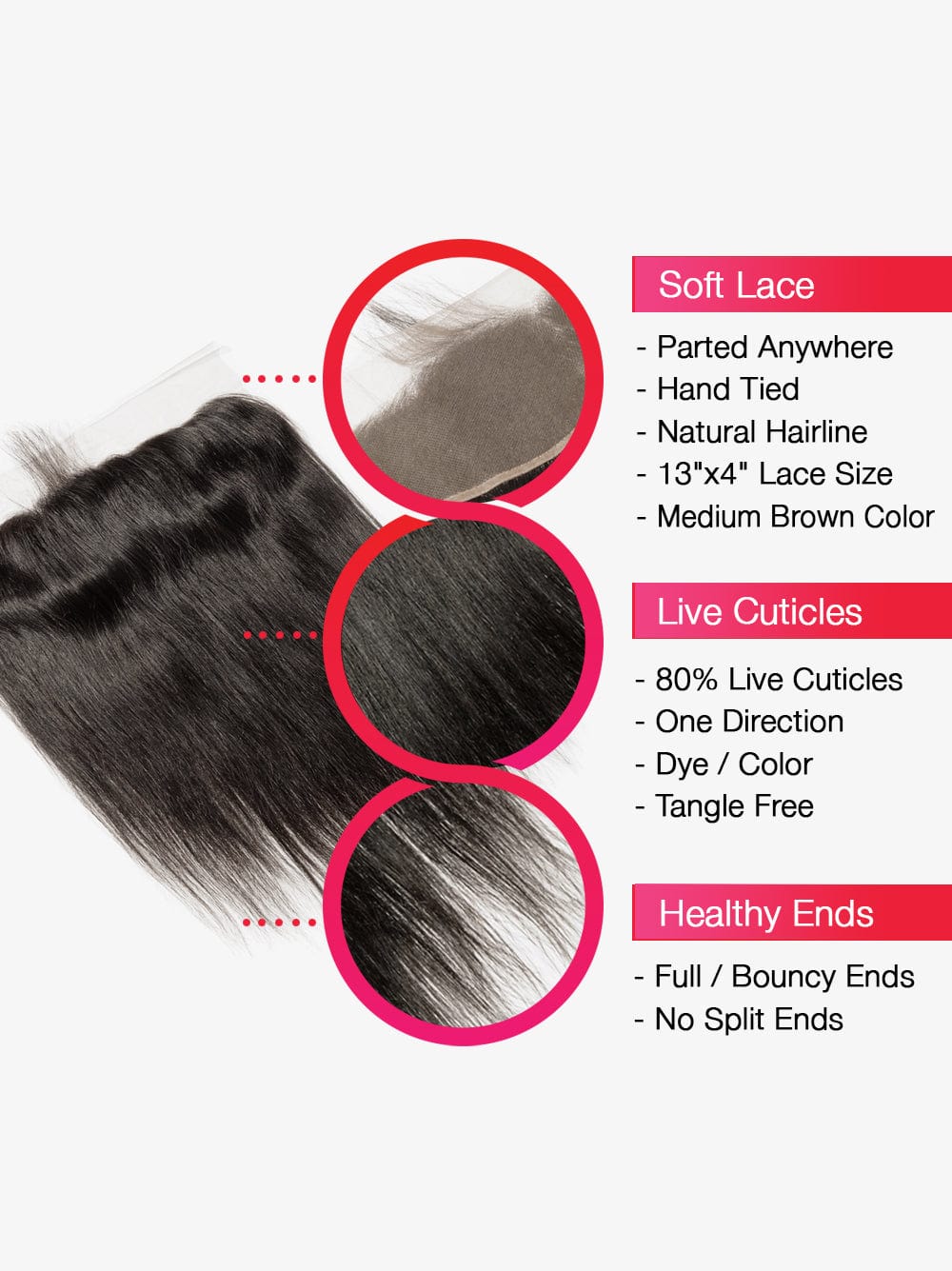 Brooklyn Hair 7A Straight 13x4 Lace Frontal