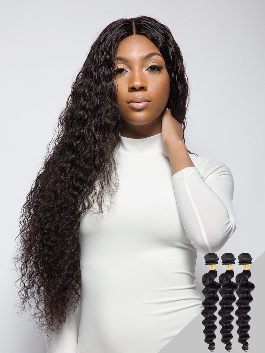 Brooklyn Hair 9A Peruvian Loose Deep Wave 3 Bundle Deals