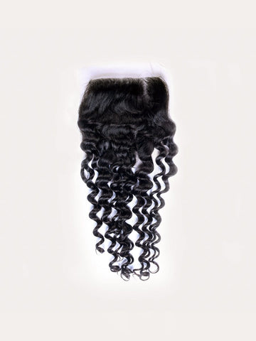 Brooklyn Hair 9A Peruvian Loose Deep Wave 4x4 Lace Closure