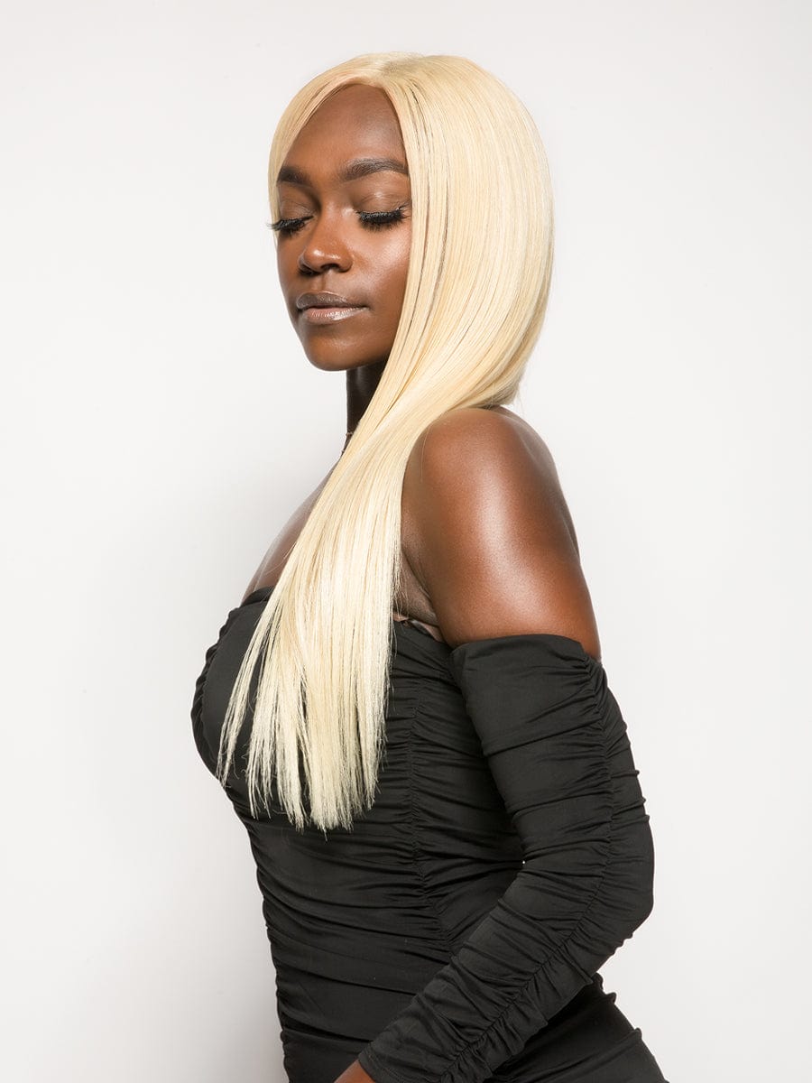 Brooklyn Hair 9A Platinum Blonde #613 Straight Bundle