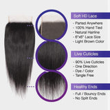 Brooklyn Hair 9A Remy Straight 6x6 Transparent (HD) Lace Closure - Brooklyn Hair