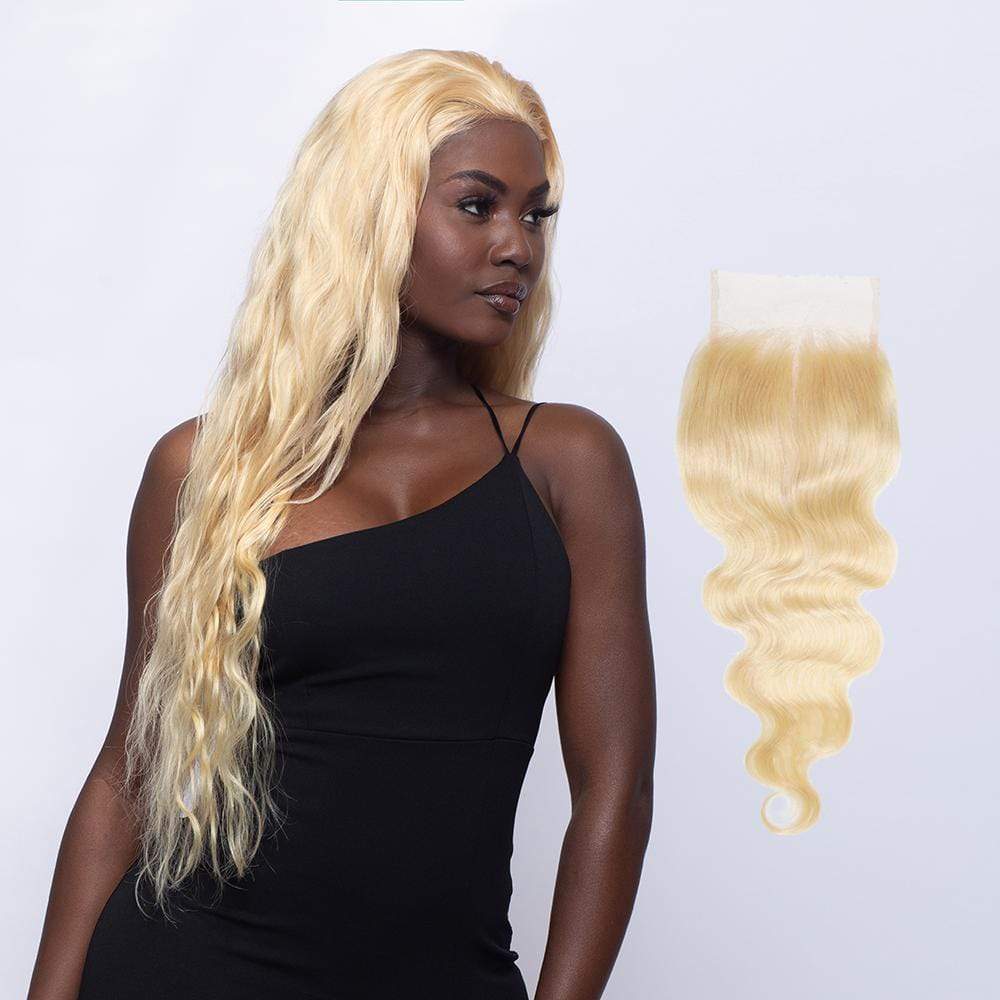 Brooklyn Hair Brooklyn Hair 11A Platinum Blonde #613 Body Wave 5x5 HD Lace Closure
