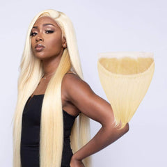 Brooklyn Hair Brooklyn Hair 11A Raw Virgin Platinum Blonde #613 Straight Transparent HD Lace Frontal