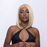 13x6 HD Lace Front Wig / Short Bob Style Blonde 10-12