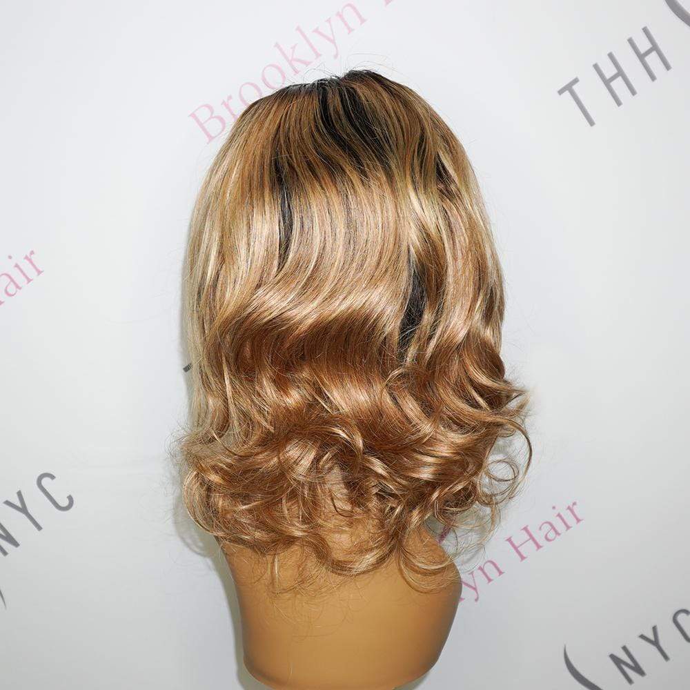 Brooklyn Hair Brooklyn Hair 4x4 Lace Closure Wig / Ombre Blonde Bob Body Wave Style Medium Length 14-16"
