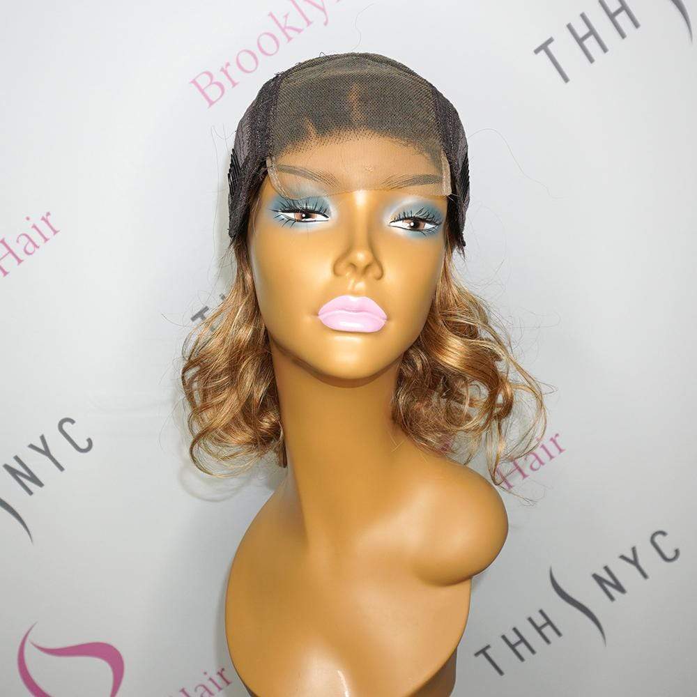 Brooklyn Hair Brooklyn Hair 4x4 Lace Closure Wig / Ombre Blonde Bob Body Wave Style Medium Length 14-16"