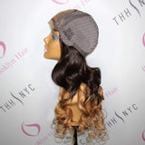 Brooklyn Hair Brooklyn Hair 4x4 Lace Closure Wig / Ombre Blonde Loose Body Wave Style Long Length 30-32"