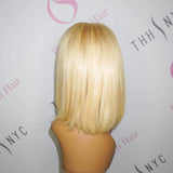 Brooklyn Hair Brooklyn Hair 4x4 Lace Closure Wig / Platinum Blonde Bob Style Medium Length 12-14"
