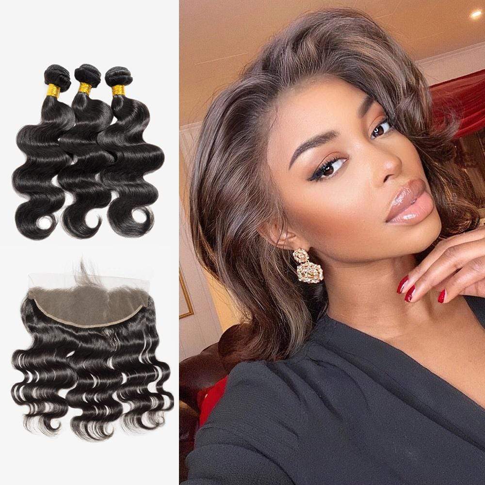 Brooklyn Hair 9A Body Wave / 3 Bundles with 13x4 Lace Frontal Deal - Brooklyn Hair