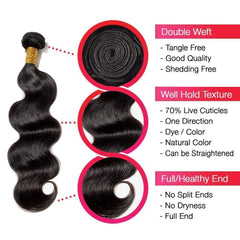 Brooklyn Hair 7A Body Wave / 2 Bundle with 13x4 Lace Frontal Look - Brooklyn Hair