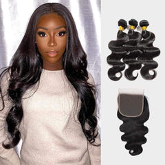 Brooklyn Hair 7A Body Wave / 3 Bundles with 6x6 Lace Closure Look - Brooklyn Hair