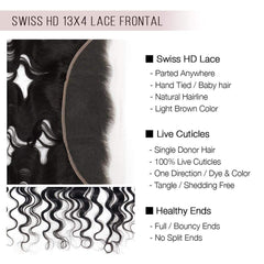 Brooklyn Hair Brooklyn Hair 7A Loose Wave / 3 Bundles with 13x4 Lace Frontal Look