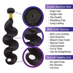 Brooklyn Hair 9A Body Wave / 3 Bundles - Leave out own hair Look - Brooklyn Hair