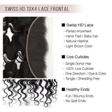 Brooklyn Hair Brooklyn Hair 9A Loose Wave 13x4 Lace Frontal Swiss HD Lace / Natural Black / 14