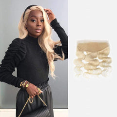 Brooklyn Hair Brooklyn Hair 9A Platinum Blonde #613 Body Wave 13x4 Transparent (HD) Lace Frontal