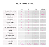 Brooklyn Hair 9A Platinum Blonde #613 Straight / 2 Bundles with 4x4 Lace Closure Look - Brooklyn Hair