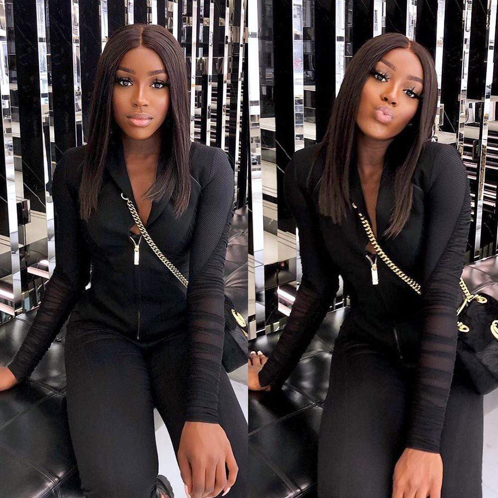 Brooklyn Hair 9A Straight / 3 Bundles with 4x4 Lace Closure Look - Brooklyn Hair