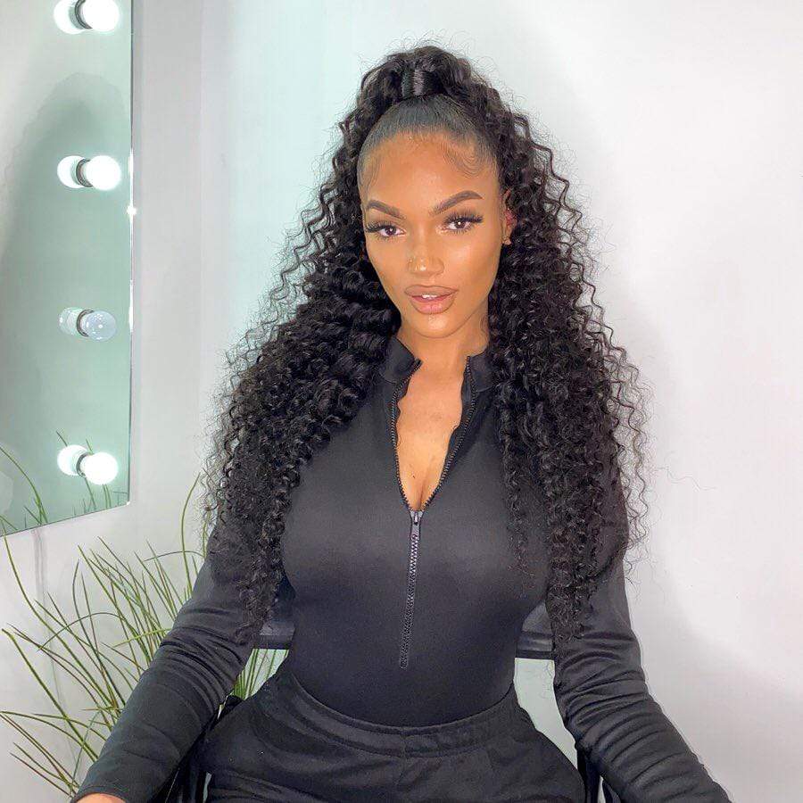 Brooklyn Hair 9A Loose Deep Wave / 2 Bundles Ponytail Look - Brooklyn Hair