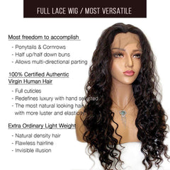 Brooklyn Hair Brooklyn Hair Full Lace Wig / Brazilian Loose Deep Wave Extra Long Style 26-28" by Chanell 26-28" (Extra Long) / Natural Black / Full Lace Wig