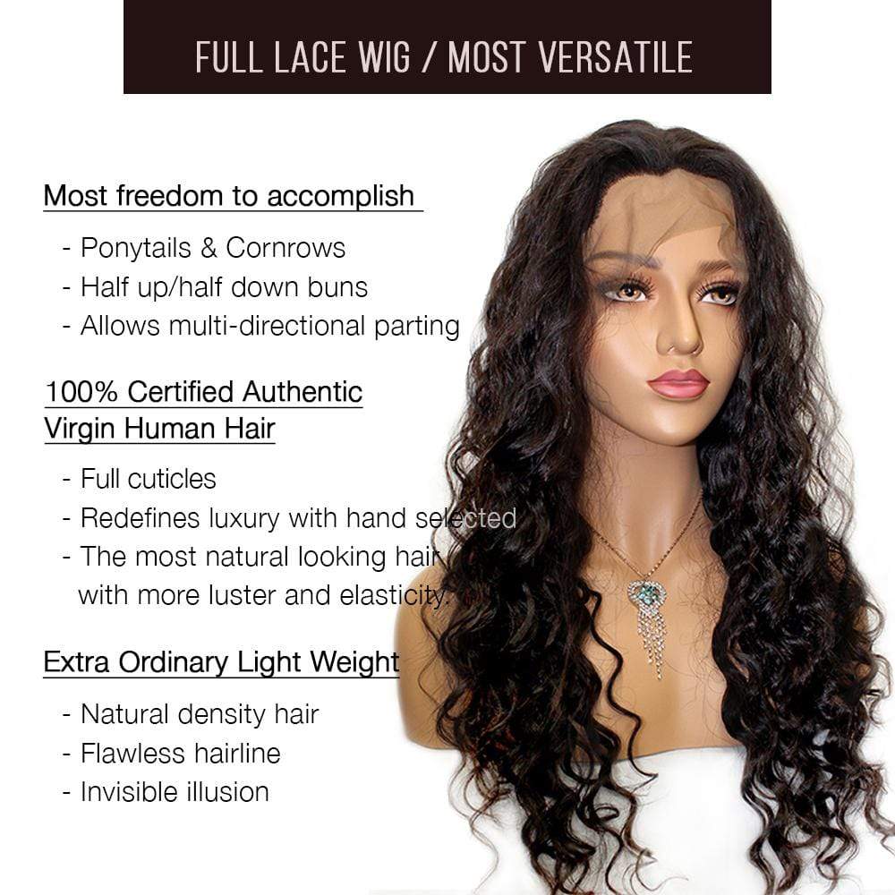 Brooklyn Hair Full Lace Wig / Brazilian Loose Deep Wave Style - Brooklyn Hair