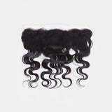 Brooklyn Hair [FINAL SALE] 9A Body Wave 13x4 Lace Frontal 14" (WG) Reg. Lace (WG) / Natural Black / 14