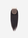 Brooklyn Hair [First Weekend Sale] 11A 4x4 Lace Closure Kinky Straight Reg. Lace / 14 / Natural Black