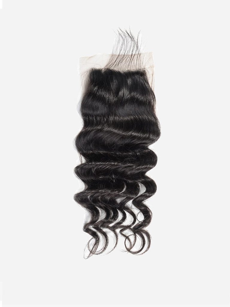 Brooklyn Hair [First Weekend Sale] 7A Virgin Ocean Wave 4x4 Lace Closure