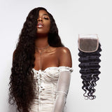 Brooklyn Hair [First Weekend Sale] 9A Brazilian Loose Wave 4x4 Lace Closure Reg. Lace / 14 / Free