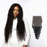 Brooklyn Hair [First Weekend Sale] 9A Peruvian Loose Deep Wave 4x4 Lace Closure Reg. Lace / 14 / Natural Black