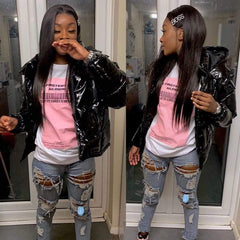 Brooklyn Hair 9A Straight / 3 Bundles with 6x6 Lace Closure Look - Brooklyn Hair