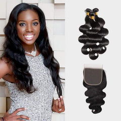 Brooklyn Hair 7A Body Wave / 3 Bundles with 4x4 Lace Closure Look by Wanda - Brooklyn Hair