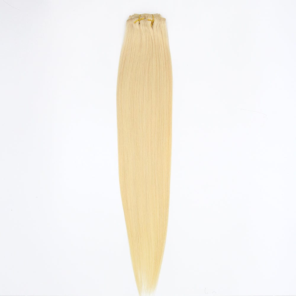 Brooklyn Hair Platinum Blonde Straight Clip In Hair Extensions