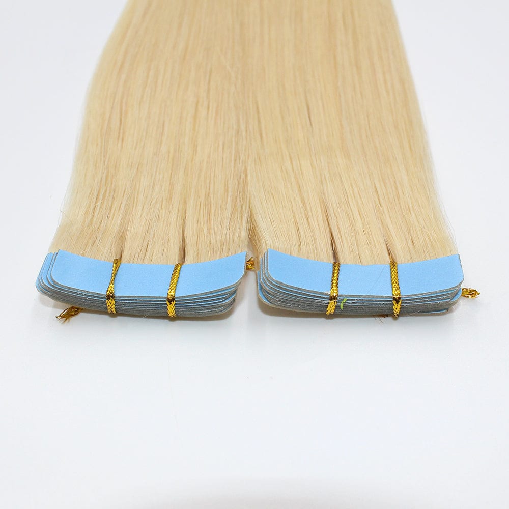 Brooklyn Hair Virgin Blonde Straight Tape In Hair Extensions 22" / Blonde