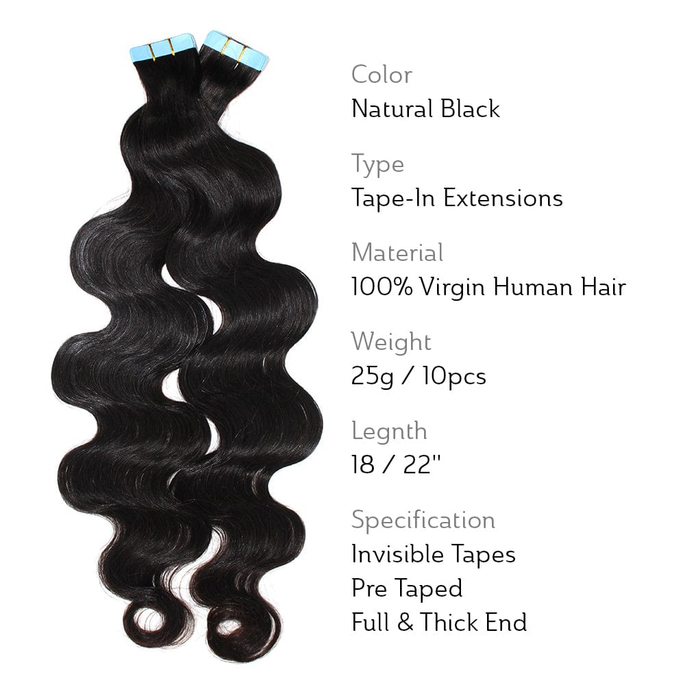 Tape In Hair Extensions Virgin Body Wave