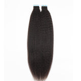 Brooklyn Hair Virgin Kinky Straight Tape-In Hair Extensions 22" / Natural Black