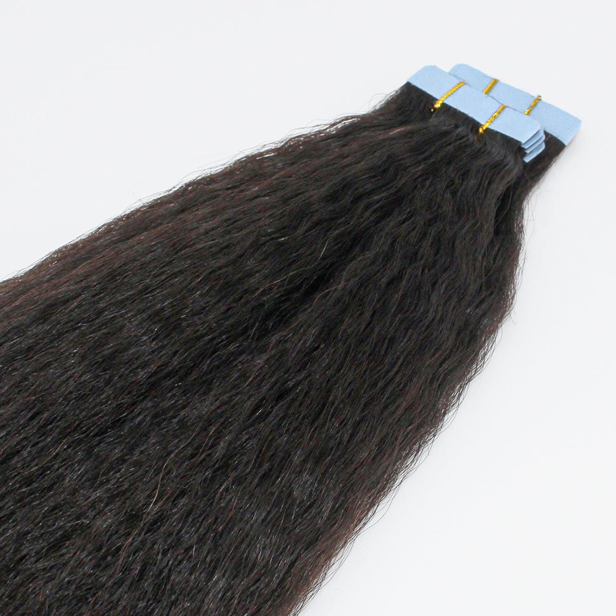 Brooklyn Hair Virgin Kinky Straight Tape-In Hair Extensions 22" / Natural Black