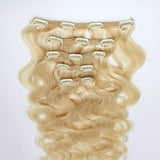 Brooklyn Hair Virgin Platinum Blonde Body Wave Clip In Hair Extensions